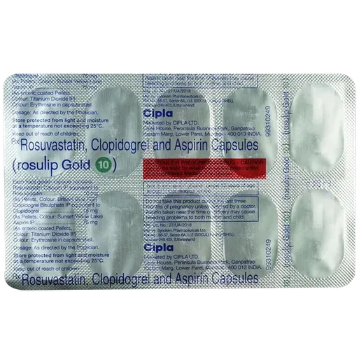 rosulip gold 10mg capsule 10's